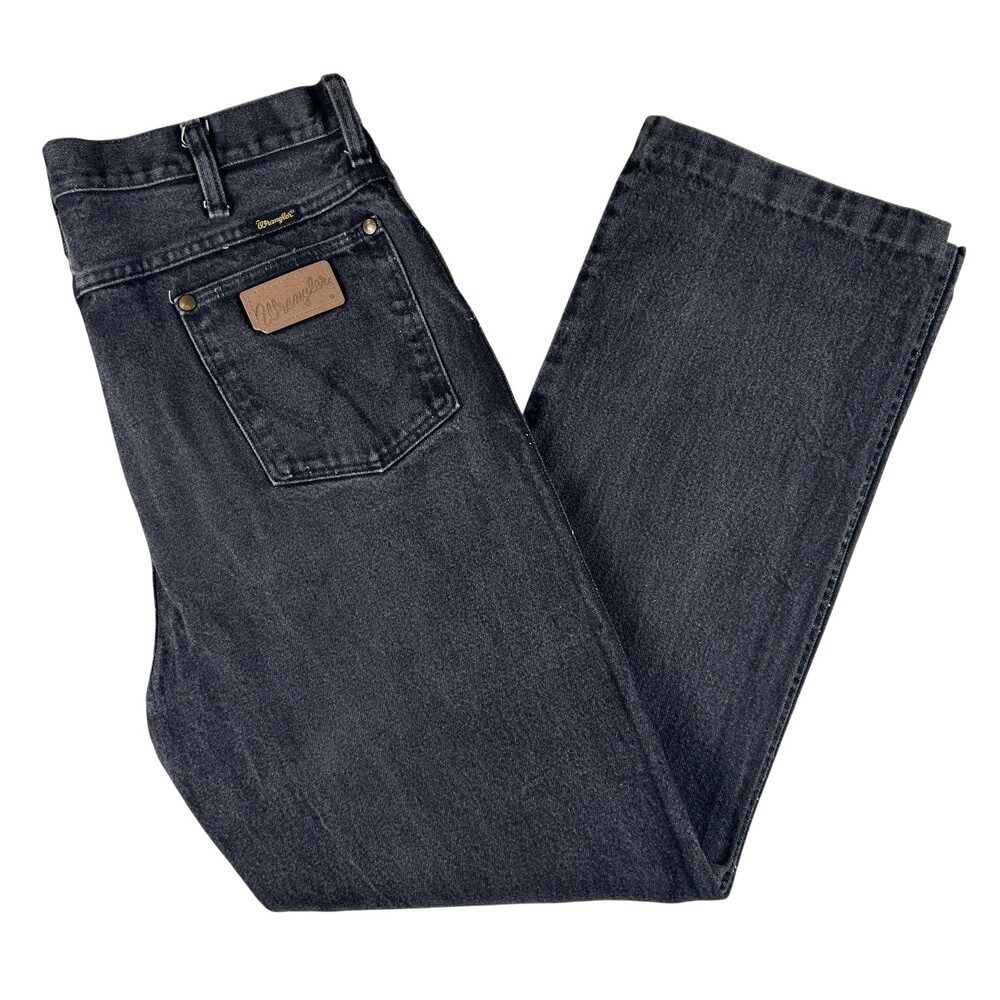 Vintage Wrangler Jeans Mens 36x30 Slim Cowboy Cut Scovill Zipper USA 936BLK 70s